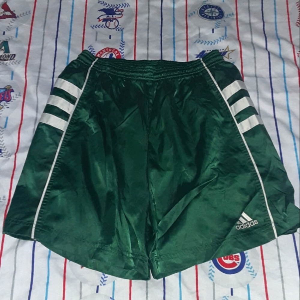 90s Adidas Green Running Shorts Vintage